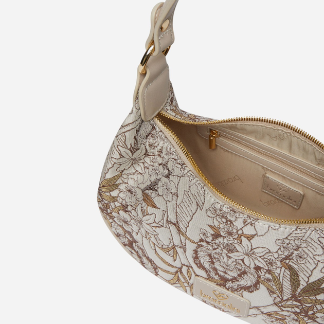 Torebka damska mała Braccialini Jacquard B18254-TY-305 Beżowa - obraz 4
