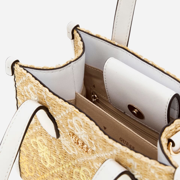 Torebka damska mini Guess Silvana HWSW8665770-CIO Biała - obraz 3