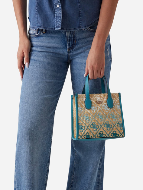 Torebka damska mini Guess Silvana HWSW8665770-TLG Niebieska - obraz 2