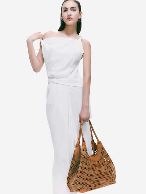 Zestaw (torebka shopper + kosmetyczka) damski zamszowy Gianni Chiarini Dua BS-11682-CMLSR-13956 Brązowy - obraz 2