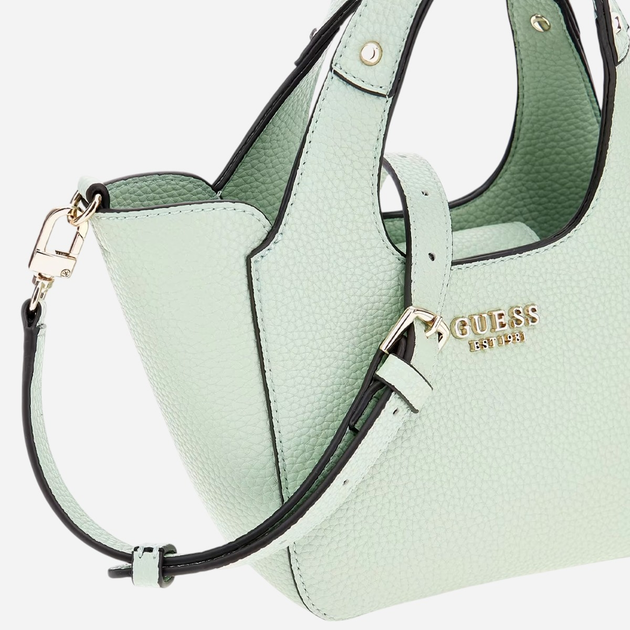 Zestaw (torebka + kosmetyczka) damski Guess Helina HWBG9640750-CDN Miętowy - obraz 5