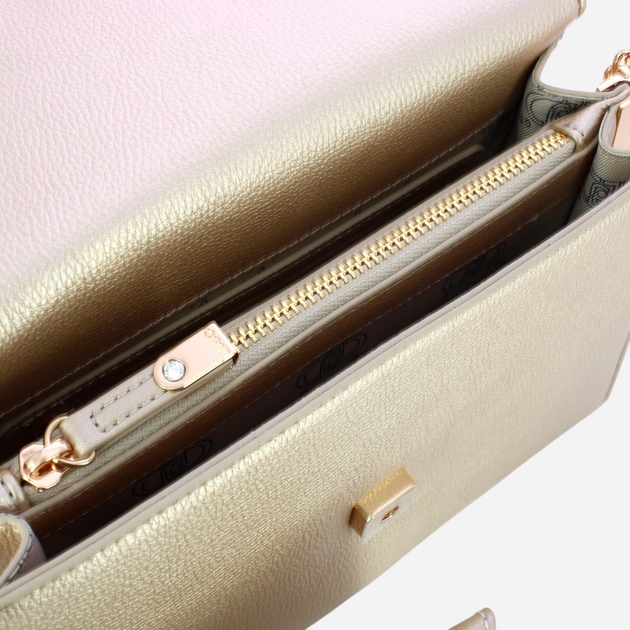 Zestaw (torebka crossbody + portfel) damski Liu Jo AA5158E0058-00529 Złoty - obraz 4