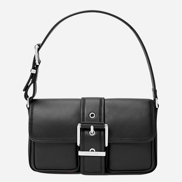 Сумка багет сідло жіноча з натуральної шкіри середня Michael Kors Colby 30S4SBAL2L-001 Чорна (800070339753) - зображення 1