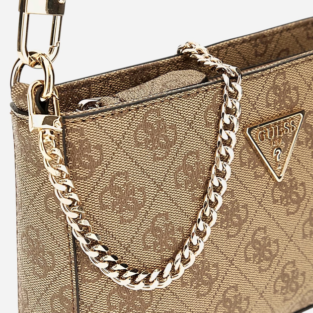 Сумка багет сідло жіноча маленька Guess Noelle HWBG7879720-LGW Коричнева (800070334936) - зображення 5