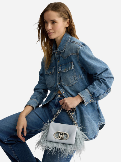 Torebka crossbody damska mini Liu Jo AA5269P0347-00120 Błękitno-srebrna - obraz 2