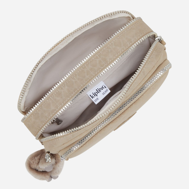Torebka crossbody damska materiałowa Kipling Abanu KPKI598642N1001 Beżowa - obraz 5