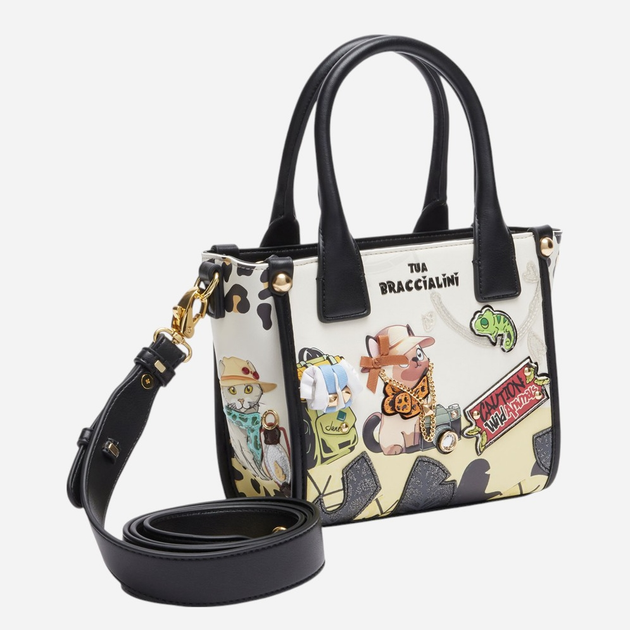Torebka crossbody damska mała Braccialini Allround B18150-YY-818 Czarna - obraz 4