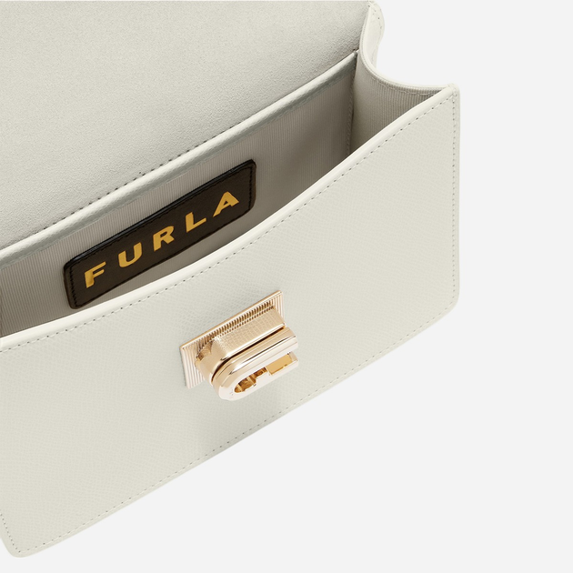 Сумка крос-боді через плече жіноча з натуральної шкіри маленька Furla BAFKACOARE000PNN001007 Біла (800070339937) - зображення 6