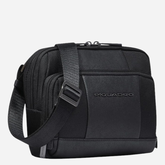 Torba przez ramię męska materiałowa Piquadro CA6646BR2/N Czarna - obraz 3
