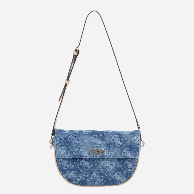 Сумка крос-боді через плече жіноча тканинна маленька Guess Cerelia HWDG9645190-DLP Синя (800070334958) - зображення 1