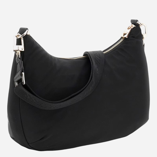 Сумка крос-боді через плече жіноча тканинна середня Guess Eco Gemma HWEYG839501-BLA Чорна (800070334960) - зображення 2