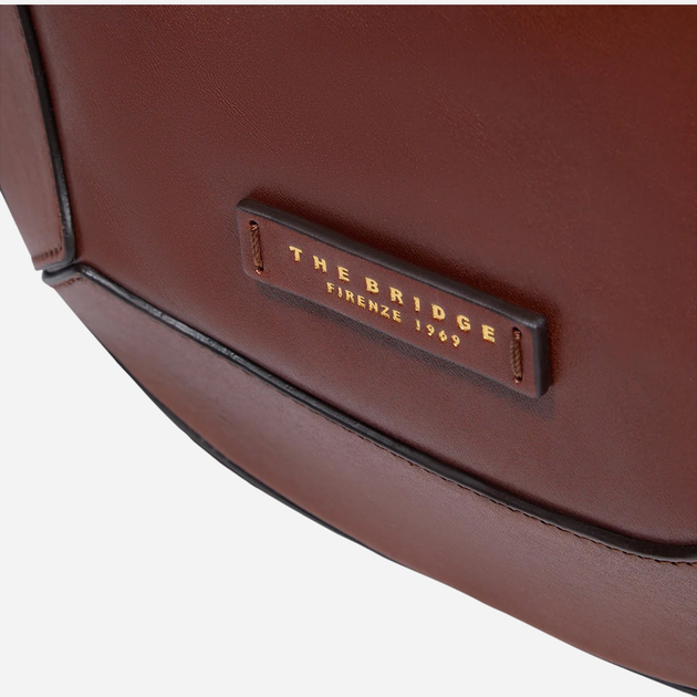 Torebka crossbody damska skórzana The Bridge Fedora 04320501-14 Brązowa - obraz 6