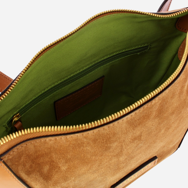 Torebka crossbody damska zamszowa The Bridge Fedora 043205CU-38 Beżowa - obraz 4