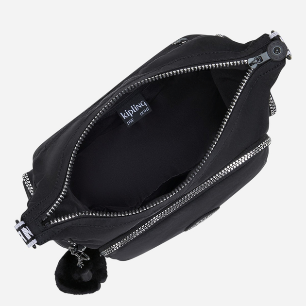 Torebka crossbody damska materiałowa Kipling Gabb KPKI30269SB1001 Czarna - obraz 5