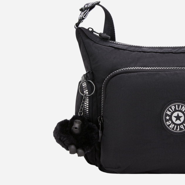 Torebka crossbody damska materiałowa Kipling Gabb KPKI30269SB1001 Czarna - obraz 7