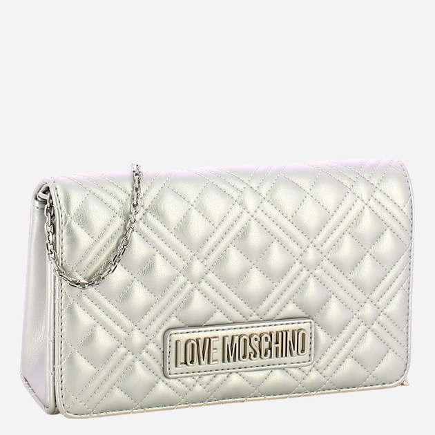 Torebka crossbody damska mini Love Moschino JC4079PP1MLA196B Srebrna - obraz 3