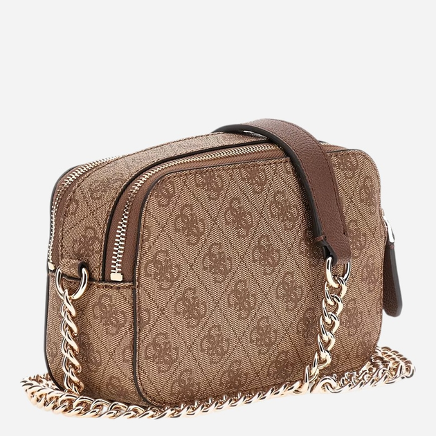 Сумка крос-боді через плече жіноча зі штучної шкіри маленька Guess Noelle HWBG7879140-LGW Коричнева (800070332203) - зображення 2