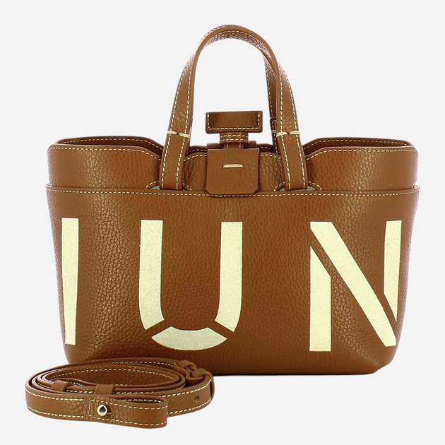 Torebka crossbody damska skórzana IUNTOO Sibilla 181104-CUOIO-C17+PANNA Brązowa - obraz 1