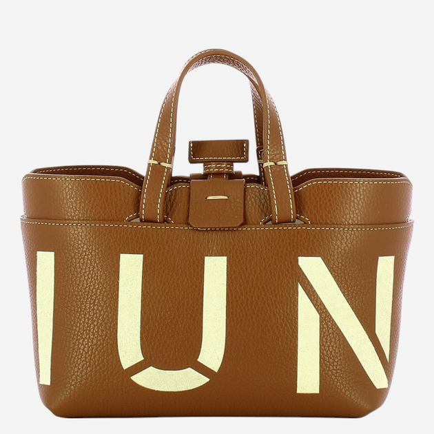 Torebka crossbody damska skórzana IUNTOO Sibilla 181104-CUOIO-C17+PANNA Brązowa - obraz 4