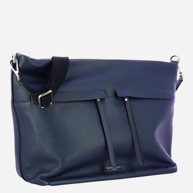 Torba na ramię damska skórzana Gianni Chiarini Andrea BS-10985-GRN-NA-0208 Niebieska - obraz 3