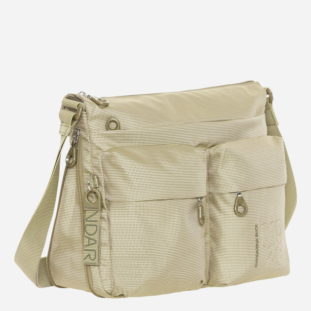 Torba na ramię damska materiałowa Mandarina Duck P10QMTX6-A26 Jasnozielona - obraz 3