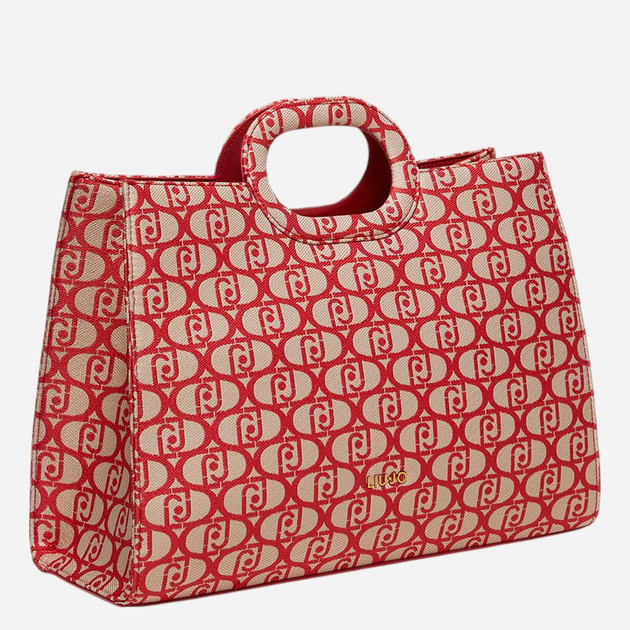 Torebka shopper damska materiałowa Liu Jo AA4122T6438-81651 Czerwona - obraz 3