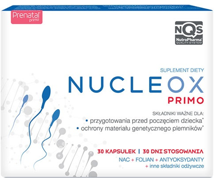 Дієтична добавка NutroPharma Nucleox Primo 30 капсул (5904161800989) - зображення 1