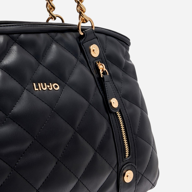 Torebka shopper damska duża Liu Jo AA5132E0015-22222 Czarna - obraz 5
