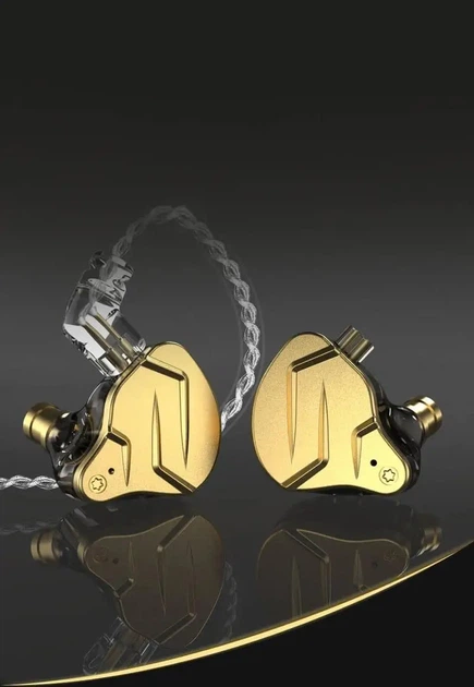 KZ ZSN PRO X (Gold, with Mic) – Гібридні навушники 1DD+1BA з мікрофоном і преміальним звучанням - зображення 8