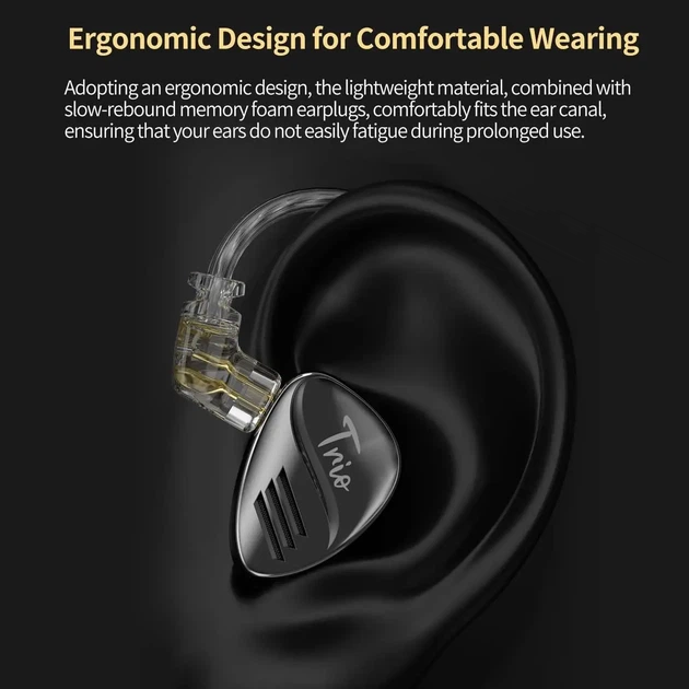 CCA TRIO (with mic.) – трибридные наушники 3DD Hybrid IEM с микрофоном - зображення 3