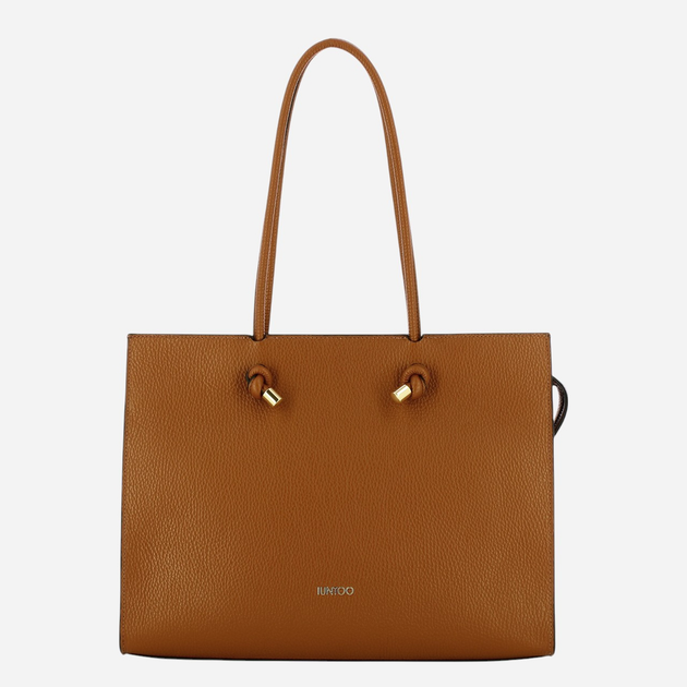 Torebka shopper damska skórzana IUNTOO Armonia 168115-033 Brązowa - obraz 1
