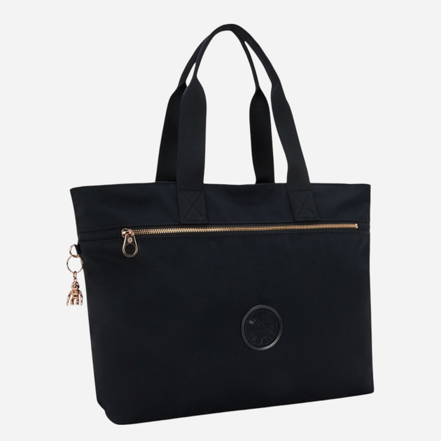 Torebka shopper damska materiałowa Kipling Colissa KPKI338162Q1001 Czarna - obraz 4