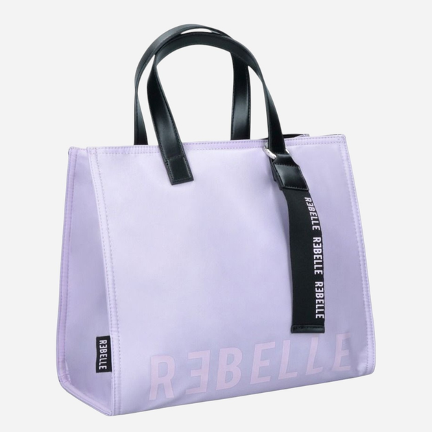Torebka shopper damska materiałowa Rebelle Electra REB0082T0001-0069 Fioletowa - obraz 3