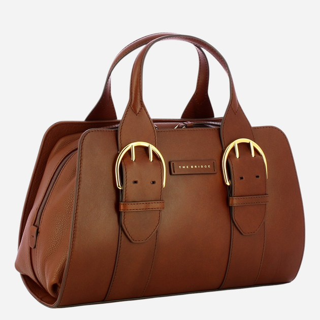 Torebka shopper damska skórzana The Bridge Elena 441614VR-14 Brązowa - obraz 3