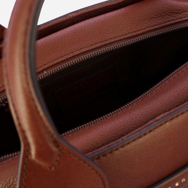 Torebka shopper damska skórzana The Bridge Elena 441614VR-14 Brązowa - obraz 5