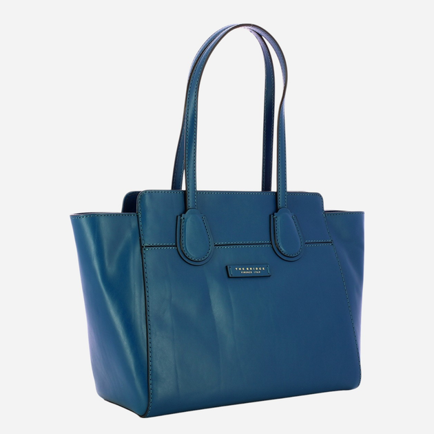 Torebka shopper damska skórzana The Bridge Elettra 44674501-EJ Niebieska - obraz 2