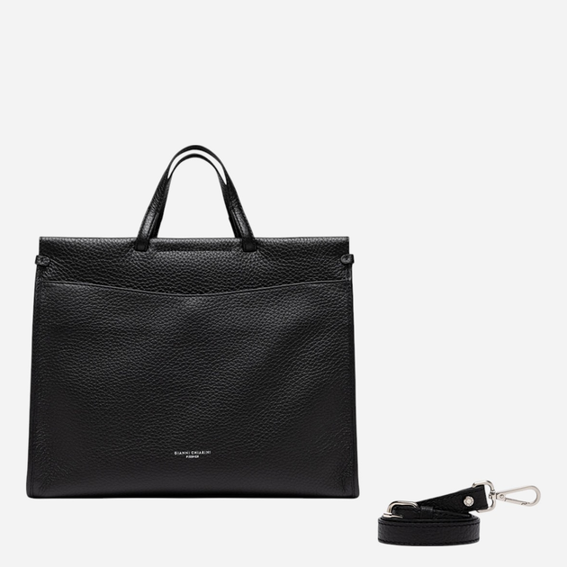 Torebka shopper damska skórzana Gianni Chiarini Lavinia BS-11400-TKL-001 Czarna - obraz 4