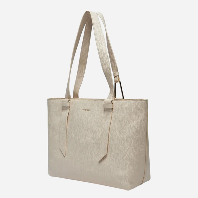 Torebka shopper damska skórzana Coccinelle Malory E1R1K110201-N26 Kremowa - obraz 2