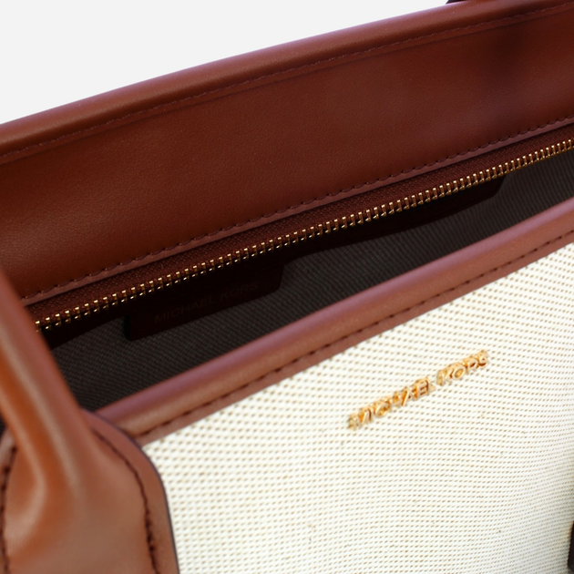 Torebka shopper damska materiałowa Michael Kors Moore 30S5G9OT7C-230 Brązowa - obraz 4