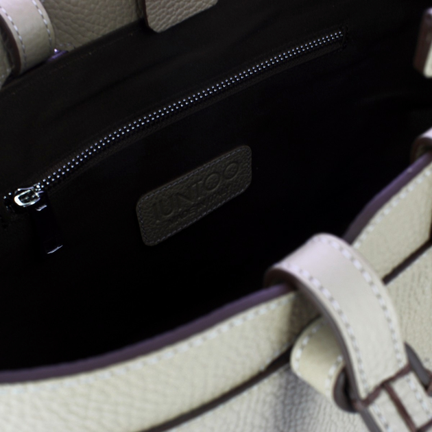 Torebka shopper damska skórzana IUNTOO Riviera 181003-CAPPUCCINO-C05 Kapuccino - obraz 4