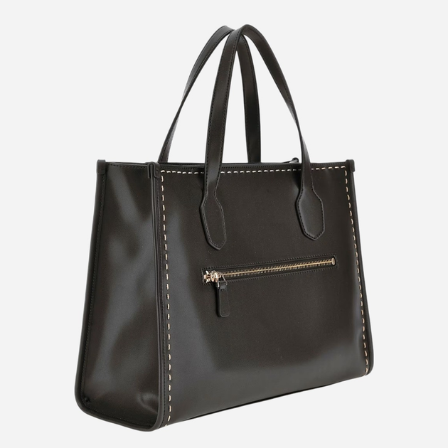 Torebka shopper damska mała Guess Silvana HWVC8665220-BLA Czarna - obraz 3