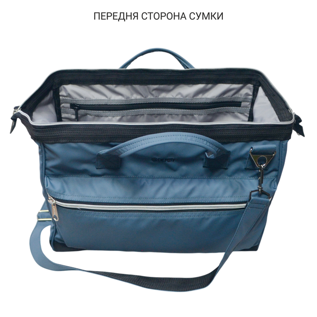 Сумка дорожная спортивная DERBY FitnessBag фитнес сумка-саквояж ручная кладь 40 30 20 в самолет лоукост серая - изображение 3