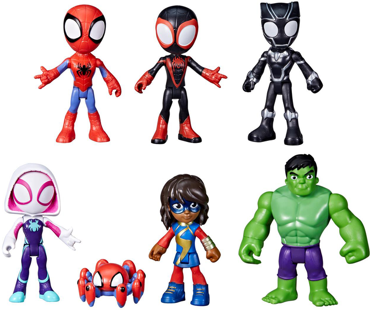 Zestaw figurek Hasbro Disney: Marvel Spidey and His Amazing Friends Team Spidey and Friends 7 szt 10 cm F1458 (5010993854110) - obraz 2