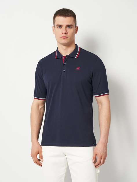 Поло длинное мужское U.S. GRAND POLO US51501M-4024 L Темно-синее (8056077018495) 