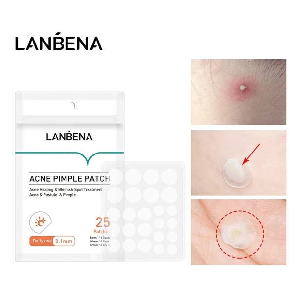 Патчи от прыщей и акне дневные 25 шт Lanbena (6970470530700) - изображение 2