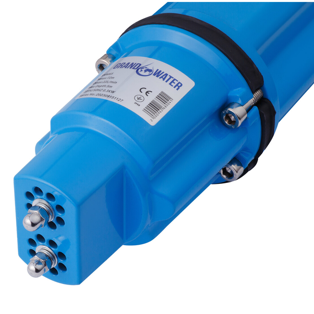 Насос колодязний GRANDWATER вібраційний XVM65 350Вт Hmax 72м 1.3м³/ч з нижнім забором води CV031612 - зображення 3