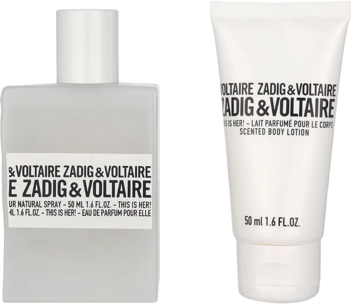 Набір для жінок Zadig&Voltaire This is Her! Парфумована вода 50 мл + Лосьйон для тіла 50 мл (3423222086589) - зображення 2