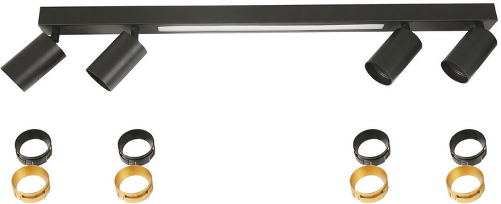 Lampa sufitowa Light Prestige Perugia LP-0703/4C BK - obraz 3