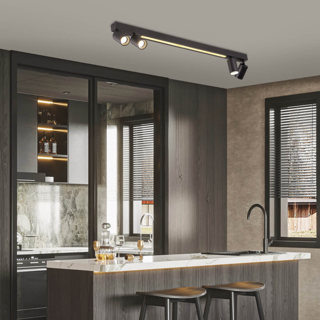 Lampa sufitowa Light Prestige Perugia LP-0703/4C BK - obraz 6