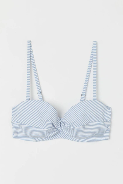 Ліф купальний H&M 270963684_whiteblue 75B Блакитний/Білий - Фото 6 Ліф купальний H&M 270963684_whiteblue 75B Блакитний/Білий - изображение 6